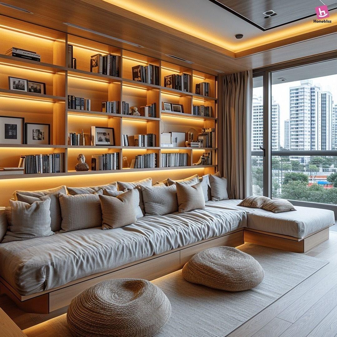 Built-in Stainless Steel Bookshelf With Stationery Tray For Home Study