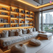 Built-in Stainless Steel Bookshelf With Stationery Tray For Home Study
