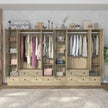Detachable Shelves Combination Stainless Steel Wardrobe For Bedroom