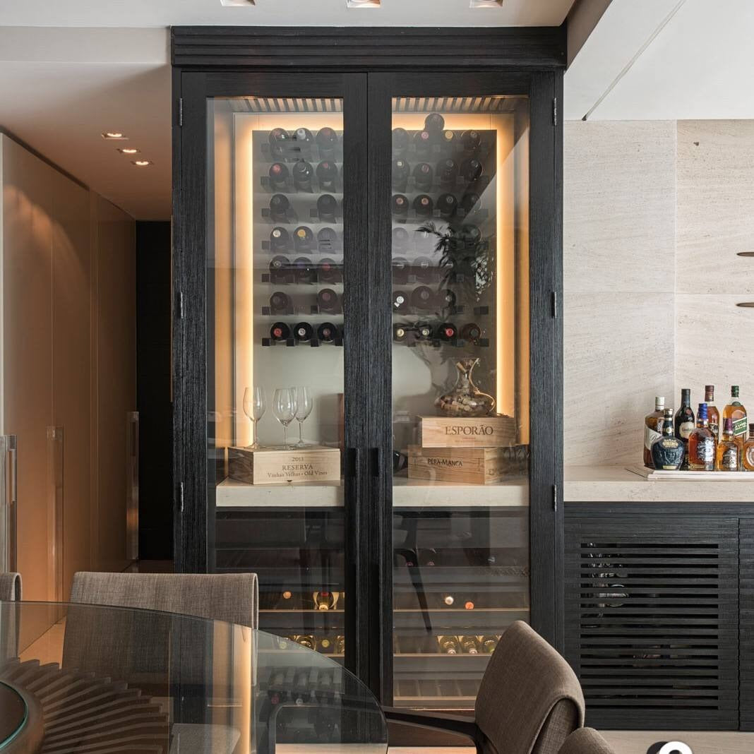 Quiet Compressor Stainless Steel Freestanding Wine Storage Cabinet For Basement