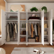 Moisture Proof Layer Combination Stainless Steel Wardrobe For Bedroom