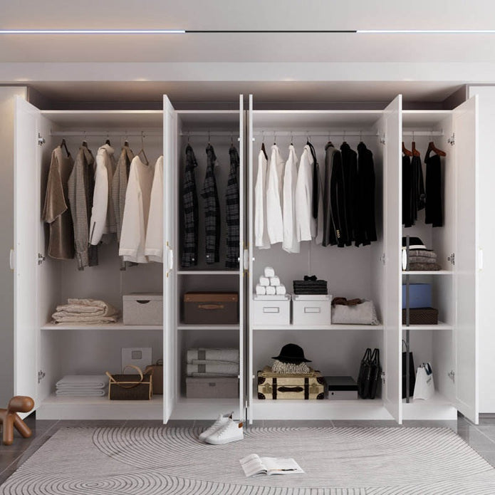Multi-zone Storage Combination Stainless Steel Wardrobe For Master Bedroom