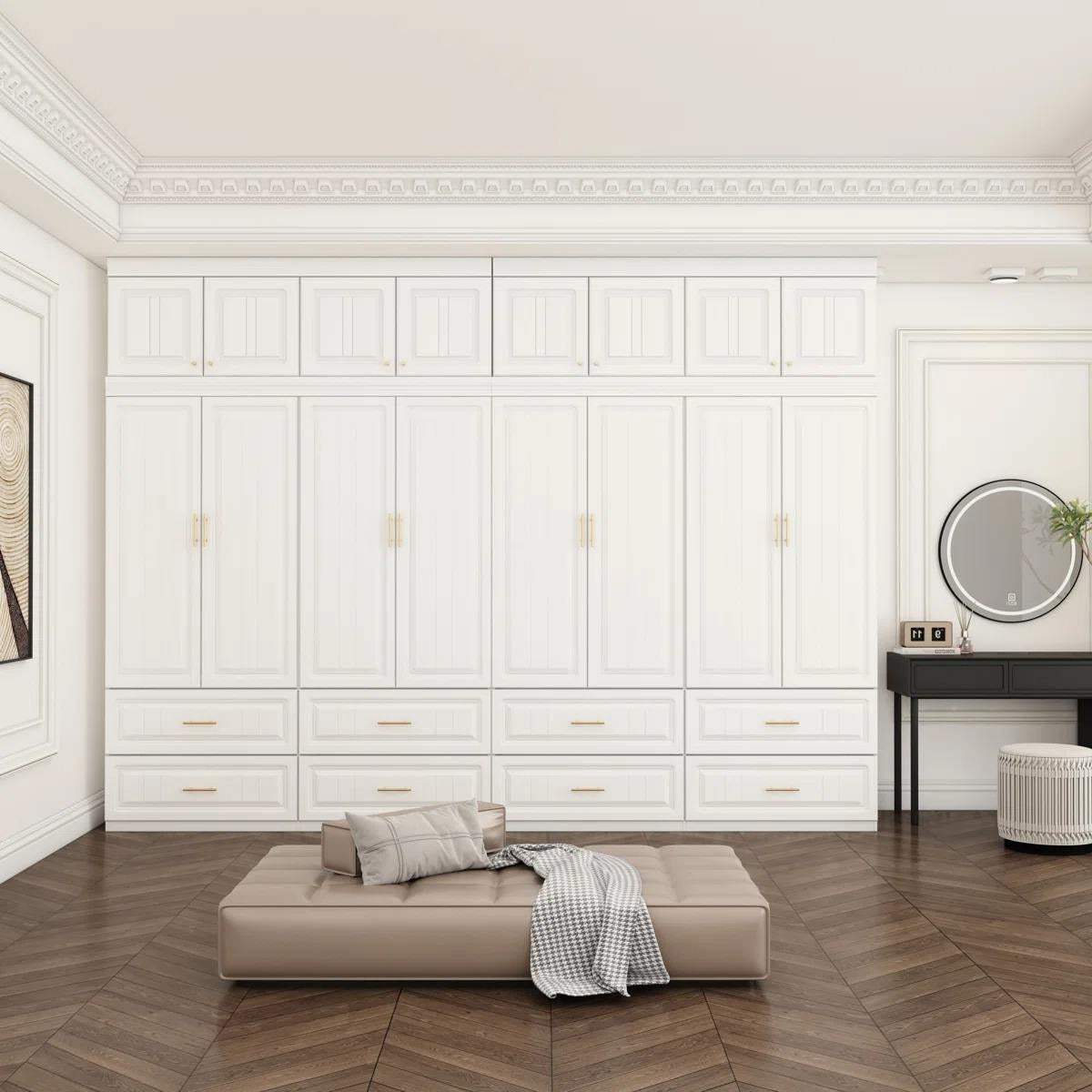 Custom Height Walk-in Stainless Steel Wardrobe For Bedroom Dressing Area