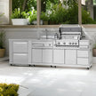 For Backyard Modular Stainless Steel Outdoor Garden Kitchen Zero Formaldehyde With Bbq Grill