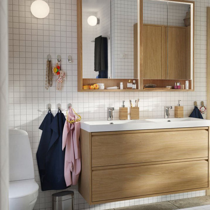 Wall Hung 304 Stainless Steel Bathroom Vanity New Product Recycle With Smart Mirror For Small Bathrooms