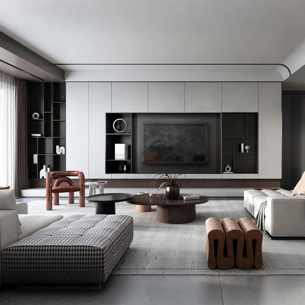 For Family Room Anti-fade Finish Stainless Steel TV Cabinet Built-In