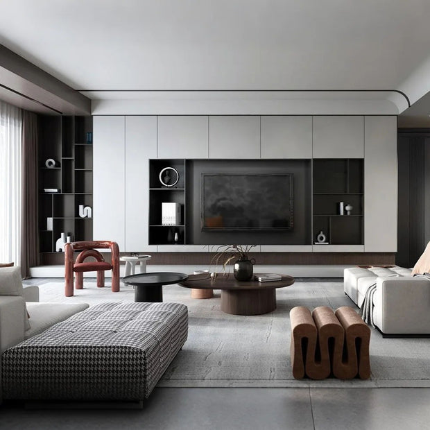For Family Room Anti-fade Finish Stainless Steel TV Cabinet Built-In