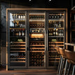 Humidity Regulation SS304 Stainless Steel Freestanding Wine Rack For Living Room With Adjustable Racks