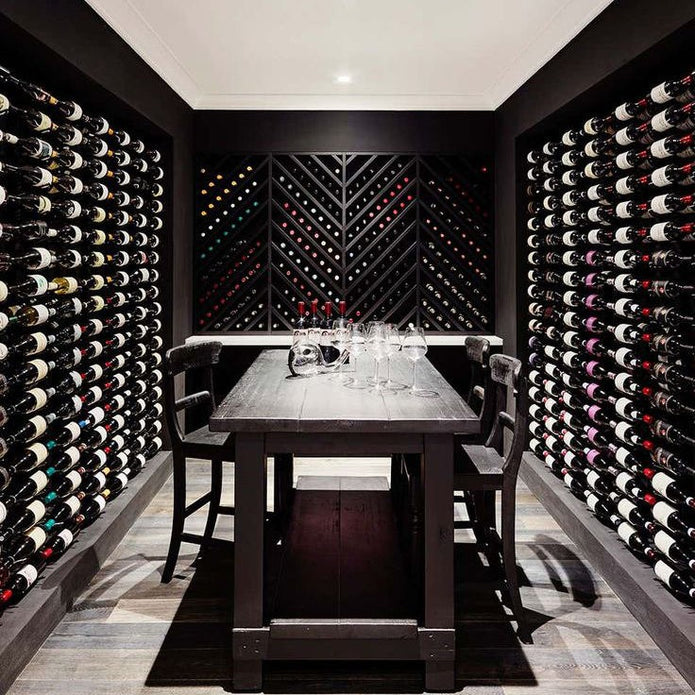 Anti-scratch Surface SS304 Stainless Steel Wine Cellar Wine Rack For Basement With Humidity Tray
