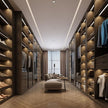 Shelf Dividers Walk-in Stainless Steel Wardrobe Cabinet For Guest Dressing Room