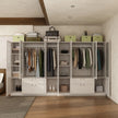Height-adjustable Hanging Rails Combination Stainless Steel Wardrobe For Apartment