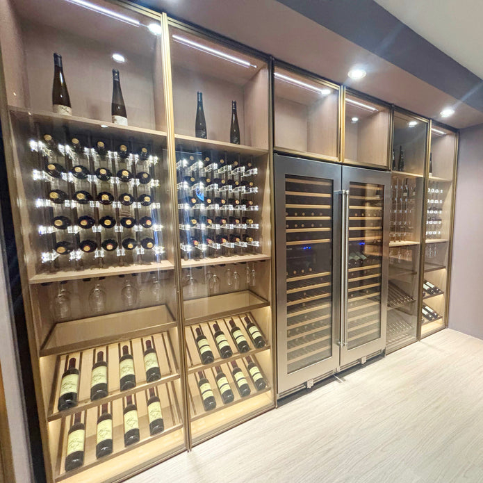 For Guest Room Stainless Steel Freestanding Wine Cabinet With Quiet Operation