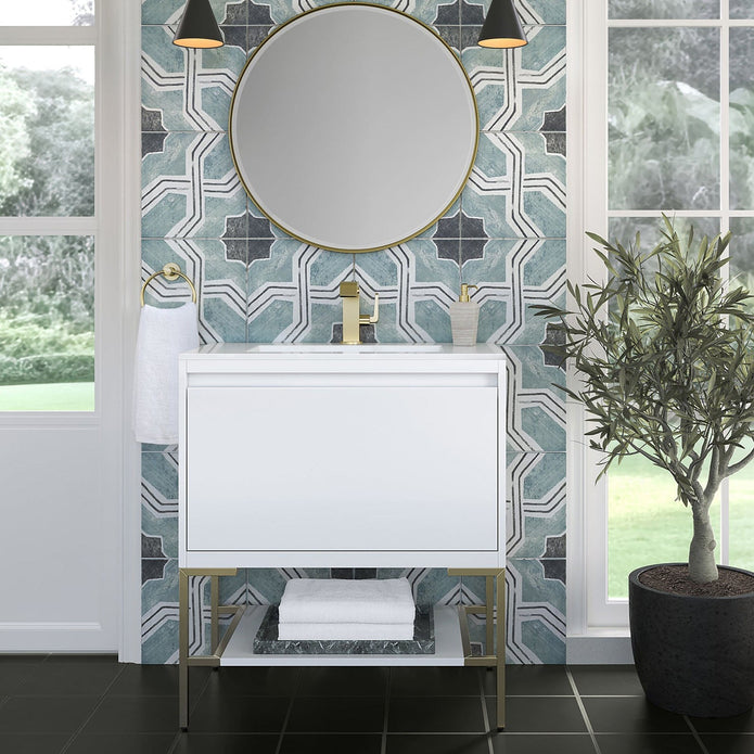 Corrosion Preventive Floor Mounted SS304 Stainless Steel Bathroom Dressing Table Antibacterial For Home Bathroom