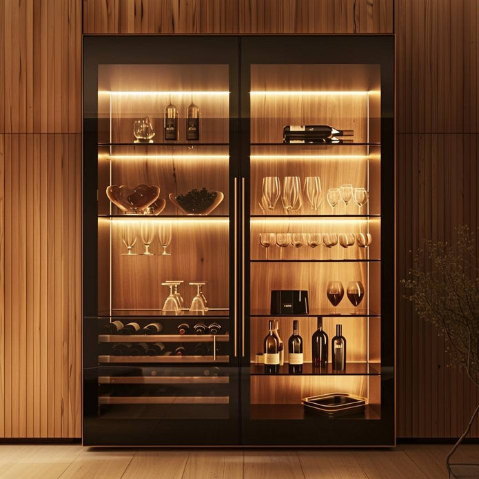 Quiet Compressor Stainless Steel Freestanding Wine Storage Cabinet For Basement