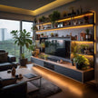 Media Shelves 304 Stainless Steel TV Cabinet Wall Mounted For Living Room