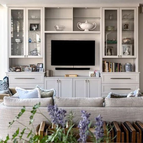 For Living Room DVD Shelves Stainless Steel TV Cabinet Built-In