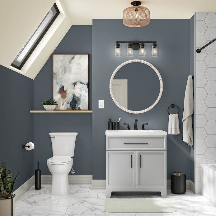 For Small Bathrooms Floor Mounted Stainless Steel Bathroom Vanity Antirust With Smart Mirror