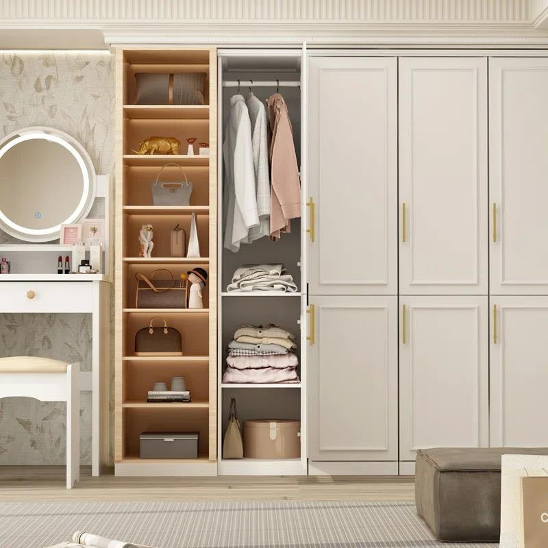 LED Strip Lights Walk-in Stainless Steel Wardrobe For Home Dressing Room