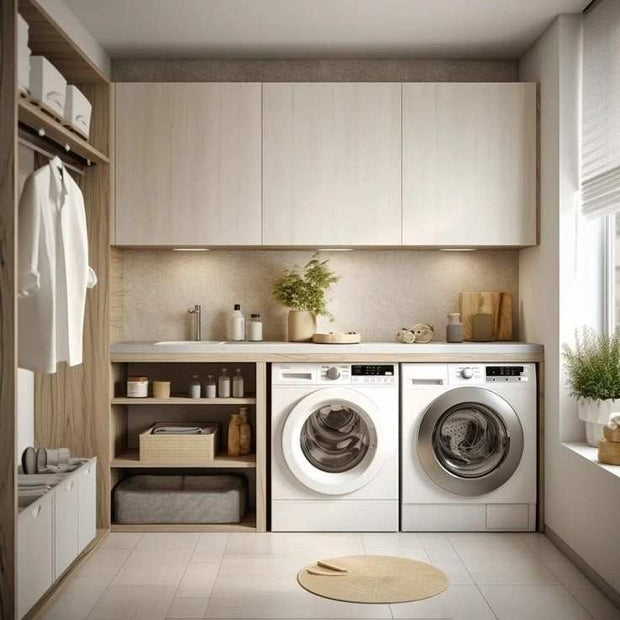 Hanging Hooks Stainless Steel Balcony Cabinet With Double Doors