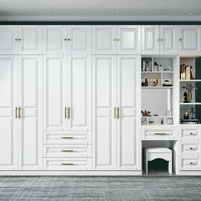 For Villa Built-in Stainless Steel Wardrobe With Decorative Carvings
