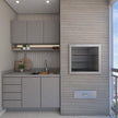 Stainless Steel Balcony Cabinet With Double Doors For Balcony Corner