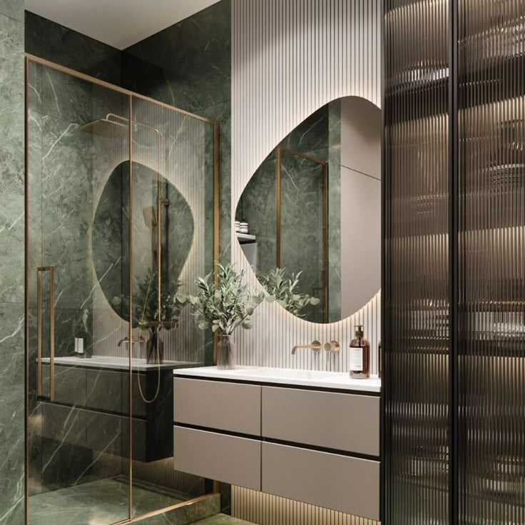 High End Wall Hung SS304 Stainless Steel Bathroom Cabinets And Vanities Recycle Multi Functional