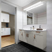 Wall Hung 304 Stainless Steel Bathroom Vanity Shock Resistance Modern Design For Small Bathrooms