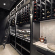 Custom Shelf Height SS304 Stainless Steel Wine Cellar Wine Rack For Restaurant With LED Light