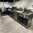 Modular New Product 304 Stainless Steel Outdoor Garden Kitchen Recycle With MINI Glass Fridge