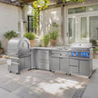 For Courtyard Modular Stainless Steel Outdoor Kitchen Appliances Moisture Resistant With MINI Glass Fridge