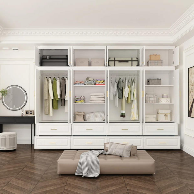 Custom Height Walk-in Stainless Steel Wardrobe For Bedroom Dressing Area