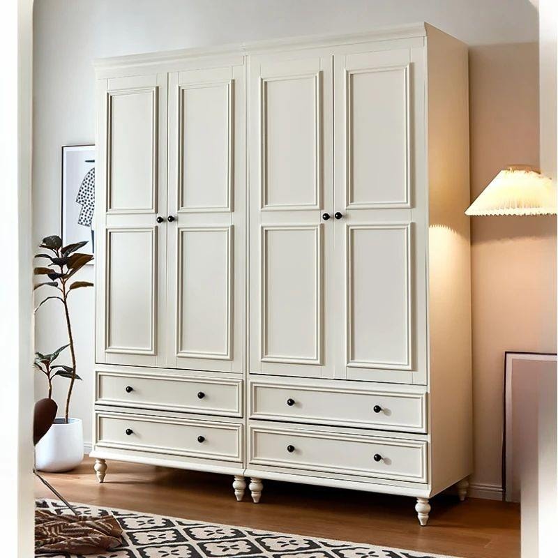 Stainless Steel Handles Freestanding Wardrobe For Villa Bedroom