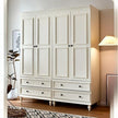Stainless Steel Handles Freestanding Wardrobe For Villa Bedroom