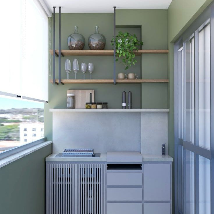 304 Stainless Steel Balcony Cabinet With Dust Proof For Balcony Corner