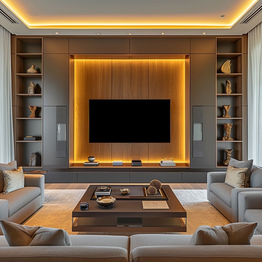 304 Stainless Steel TV Cabinet Floor Standing With Anti-fade Coating For Living Room