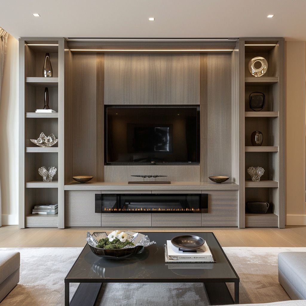 Family Room Large Drawer Stainless Steel TV Cabinet Floor Standing
