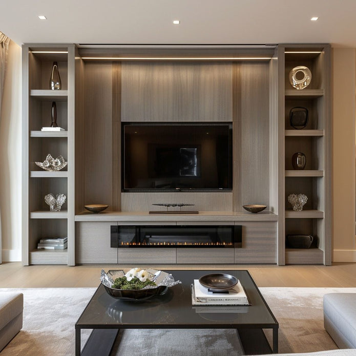 Family Room Large Drawer Stainless Steel TV Cabinet Floor Standing