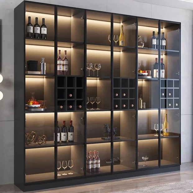 Dual Fan Circulation 304 Stainless Steel Freestanding Wine Cabinet For Dining Room