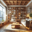 Built-in SS304 Stainless Steel Bookshelf With LED Strip Light For Home Library