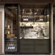 LED Light SS304 Stainless Steel Built-in Wine Rack For Basement With Custom Shelf Height