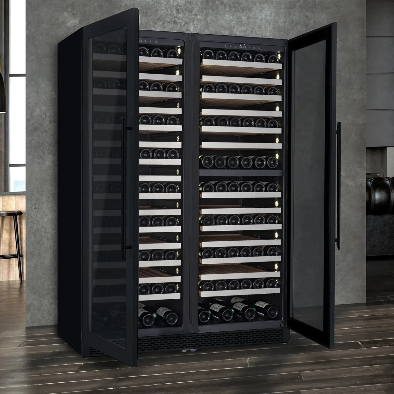 Magnetic Door Seal Anti-dust Stainless Steel Freestanding Wine Storage Cabinet For Home Bar