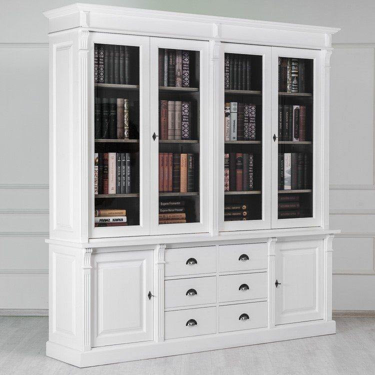 Built-in Stainless Steel Bookshelf With Book Display Rails For Living Room