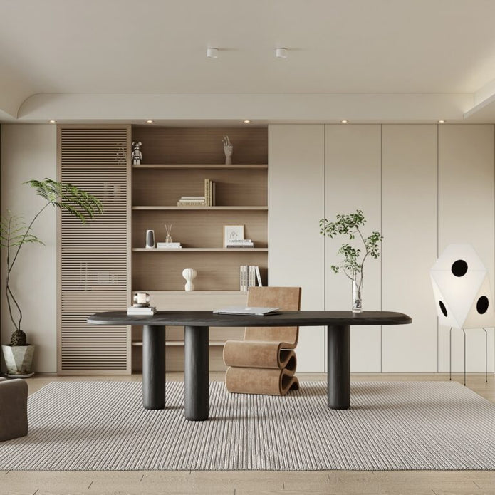 Built-in Stainless Steel Bookshelf With Soft-close Drawer For Small Items In Home Study