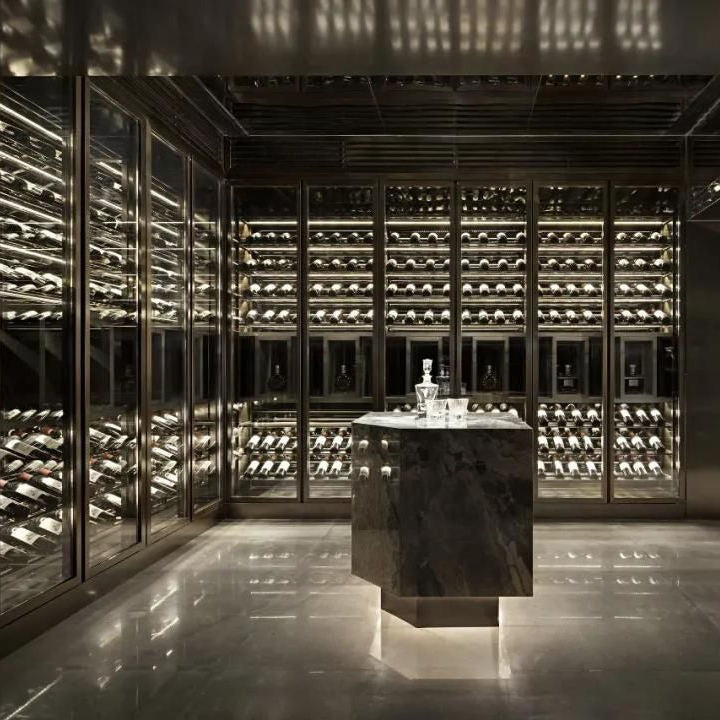 Drawer Design SS304 Stainless Steel Wine Cellar Wine Rack For Dining Room With Frost-free System