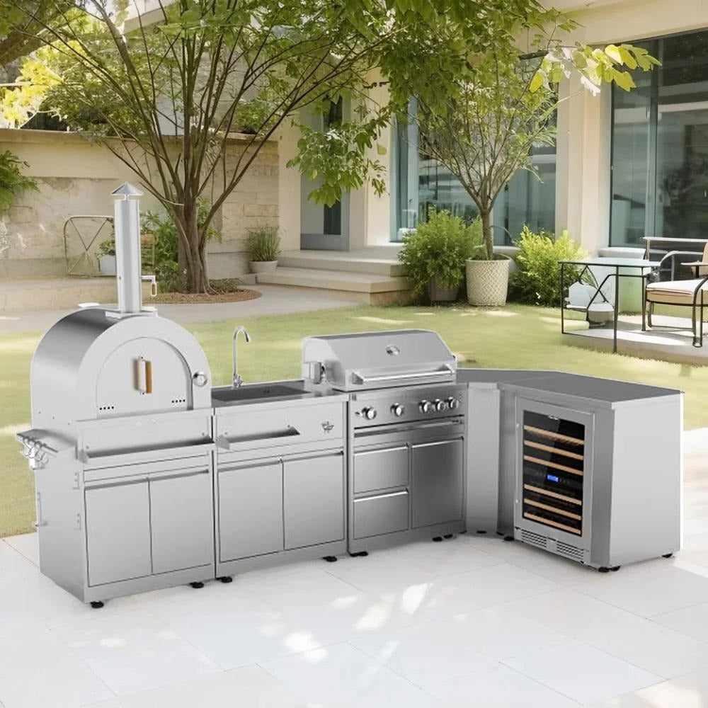 Modular Safe To Use 304 Stainless Steel Outdoor Kitchen Sink Environmental Protection