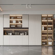 Flush Mount Design SS304 Stainless Steel Built-in Wine Rack For Villa With Adjustable Racks