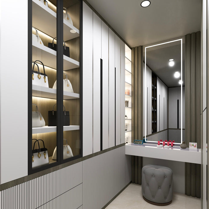 Moisture Resistant Walk-in Stainless Steel Wardrobe Cabinet For Basement Dressing Room