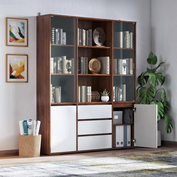 For Guest Room Freestanding Stainless Steel Bookshelf With Compact Book Storage