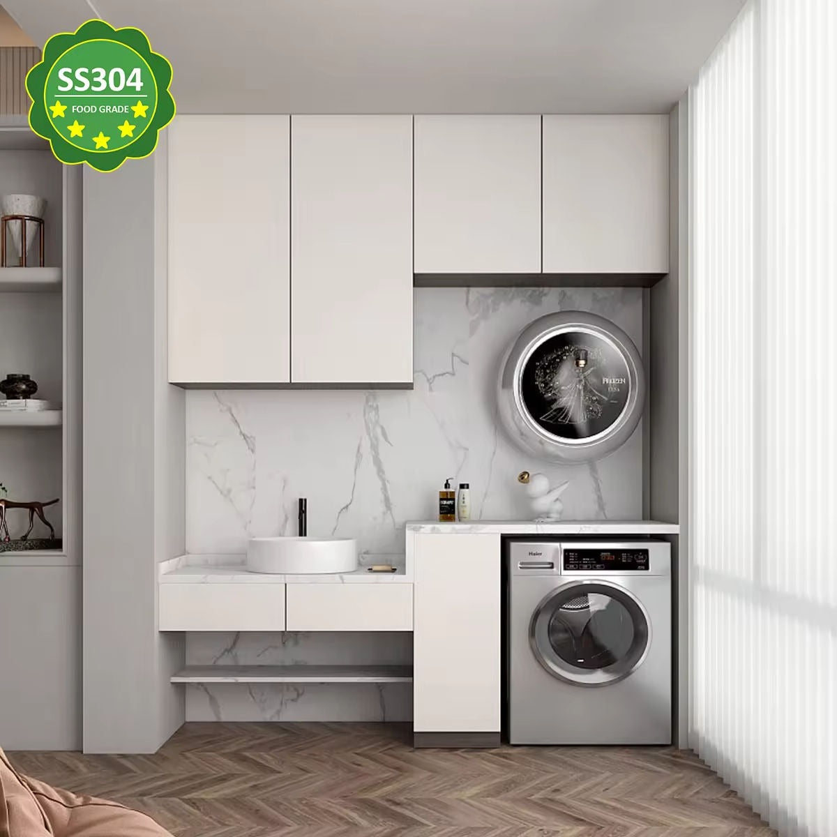 Drawer Organizer 304 Stainless Steel Balcony Cabinet For Large Balcony