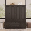 Multi-layer Shelves Freestanding Stainless Steel Wardrobe Cabinet For Guest Room